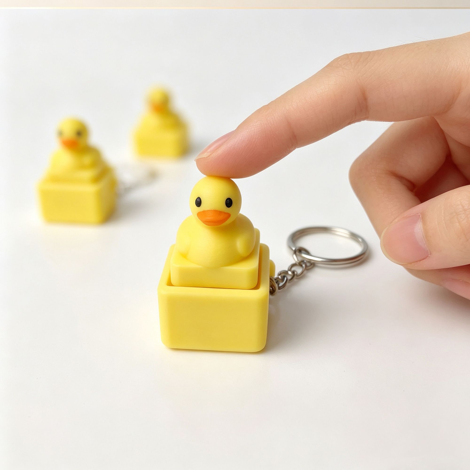 Women'S Key Accessories - พวงกุญแจเป็ดเหลืองน่ารัก ของเล่นบีบคลายเครียด ของตกแต่งโต๊ะทำงาน ของขวัญพกพาสุดสร้างสรรค์สำหรับผู้ชายและผู้หญิง