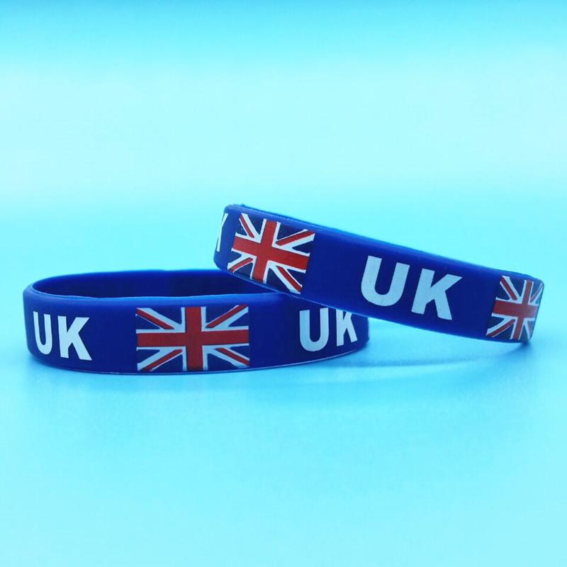 Women'S Accessories Uk - สายรัดข้อมือลายธงชาติอังกฤษ2ชิ้นสายรัดข้อมือซิลิโคนสำหรับเล่นกีฬากำไลข้อมือยางสายรัดข้อมือสำหรับผู้ชายจากสหราชอาณาจักร