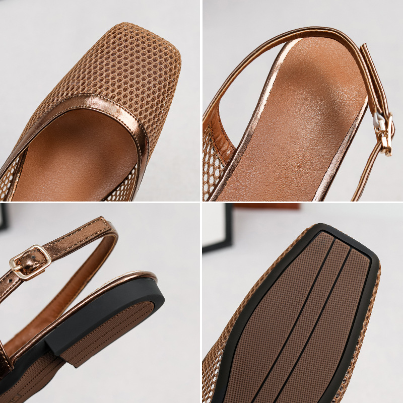 รองเท้าแตะหัวเหลี่ยมแบบสวม  ใส - Women Accessories Bag บทวิจารณ์และราคา