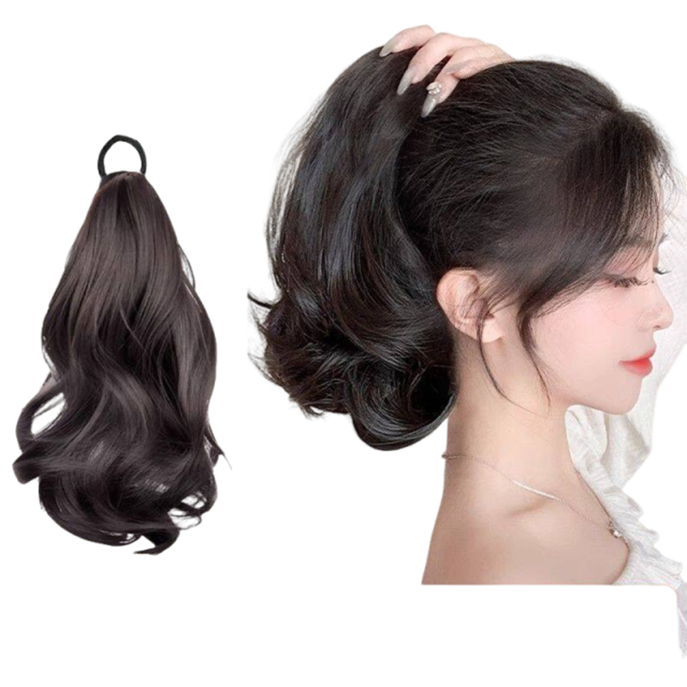 วิกผมหางม้าแบบม้วน 10 นิ้ว ทำจ - Hair Band Elastic บทวิจารณ์และราคา