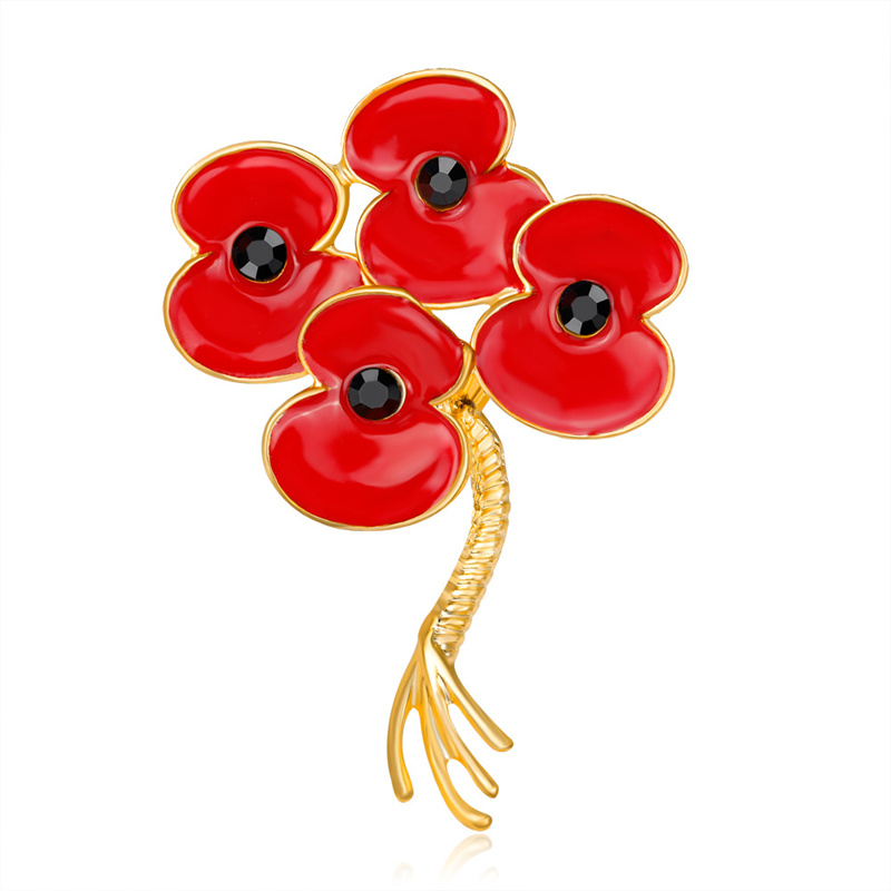 สังกะสีอัลลอยด์ Poppy เข็มกลัด - Women'S Accessories Uk บทวิจารณ์และราคา