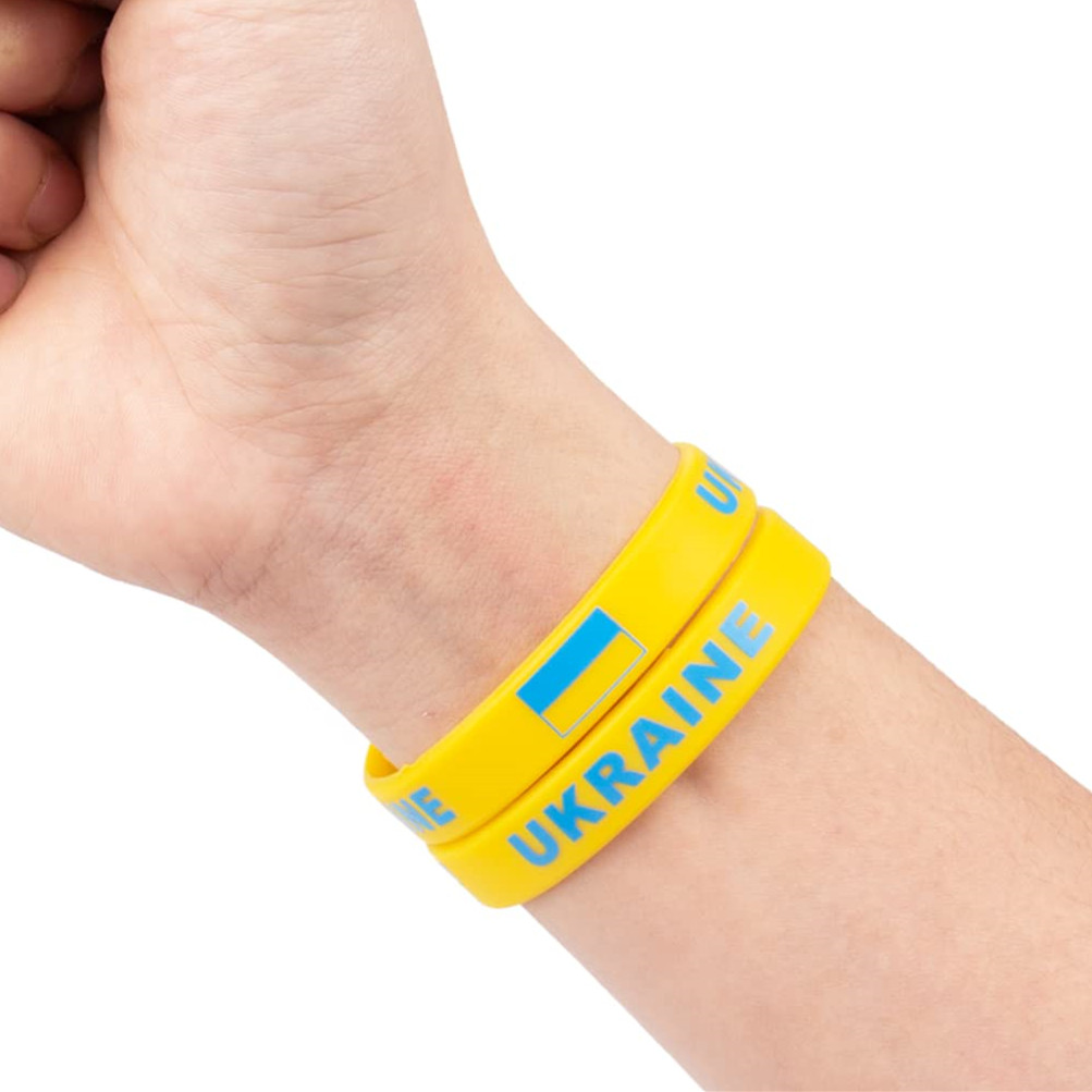 2pcs ยูเครนธงสร้อยข้อมือซิลิโค - Women'S Accessories Uk บทวิจารณ์และราคา