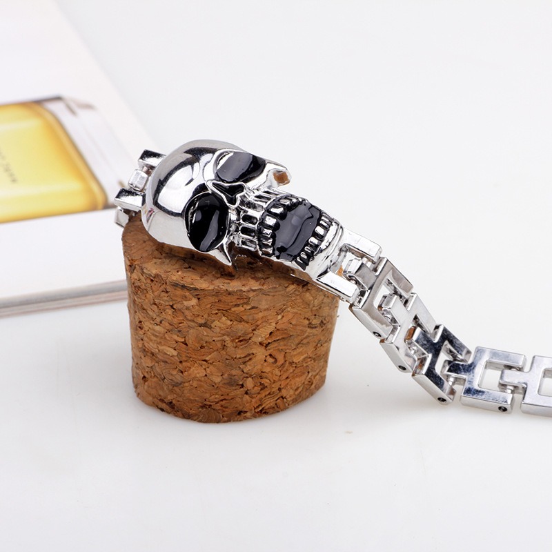 กำไลข้อมือไทเทเนียมลายหัวกะโหล - Women'S Accessories To Wear With Watch บทวิจารณ์และราคา