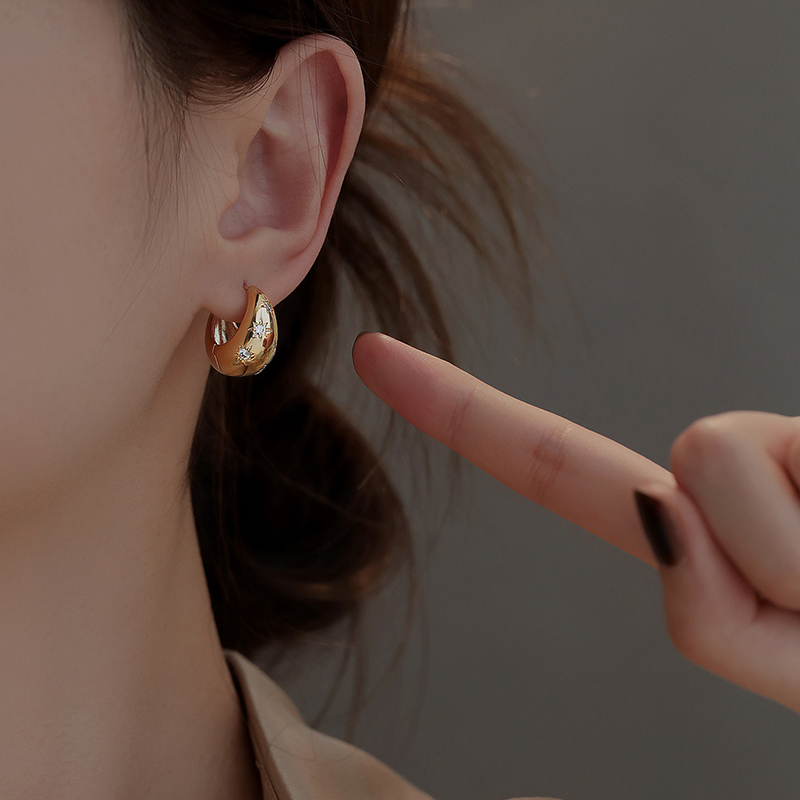 ต่างหูรูปหยดน้ำสีทองประดับเพชร - Women'S Accessories Mango บทวิจารณ์และราคา
