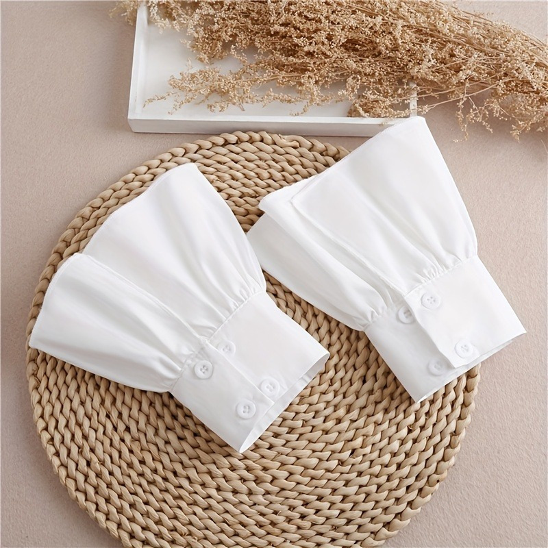ปลอกแขนเสื้อแบบเรียบง่ายสีขาว  - Women'S Clothing And Accessories บทวิจารณ์และราคา