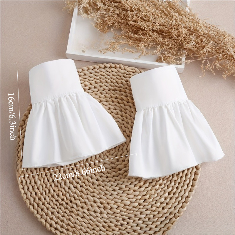 ปลอกแขนเสื้อแบบเรียบง่ายสีขาว  - Women'S Clothing And Accessories บทวิจารณ์และราคา