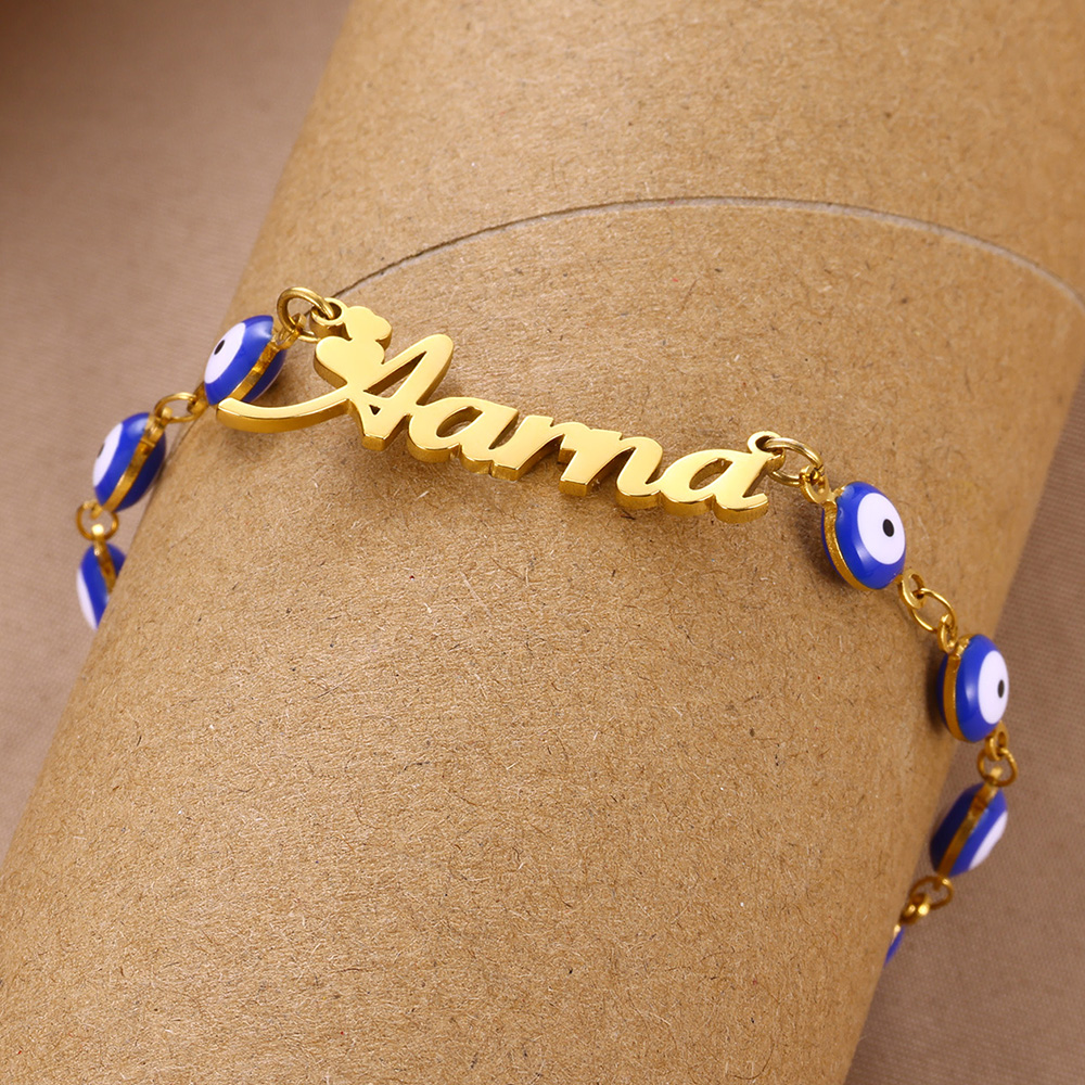 กำไลข้อมือลายตาปีศาจสีน้ำเงินแ - Evil Eye Bracelet บทวิจารณ์และราคา
