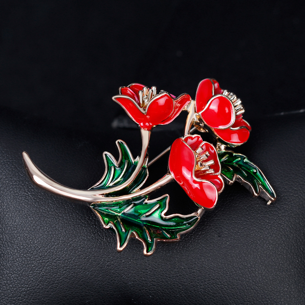 เข็มกลัดดอกไม้ป๊อปปี้สีแดงเคลื - Women'S Accessories Uk บทวิจารณ์และราคา
